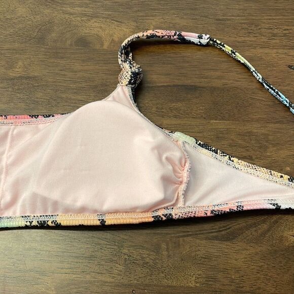 NEW Xhilaration Multicolor Snakeskin Two Piece Bikini Set Size XS - Picture 8 of 9